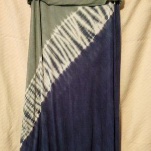 tie dye maxi skirt halter dress large hippie boho